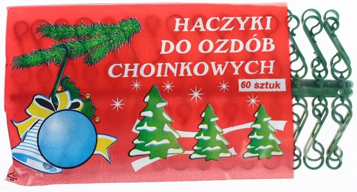 HACZYKI DO OZDÓB CHOINKOWYCH PLASTIK PBH OP60SZT ARPEX BN5769 ARPEX